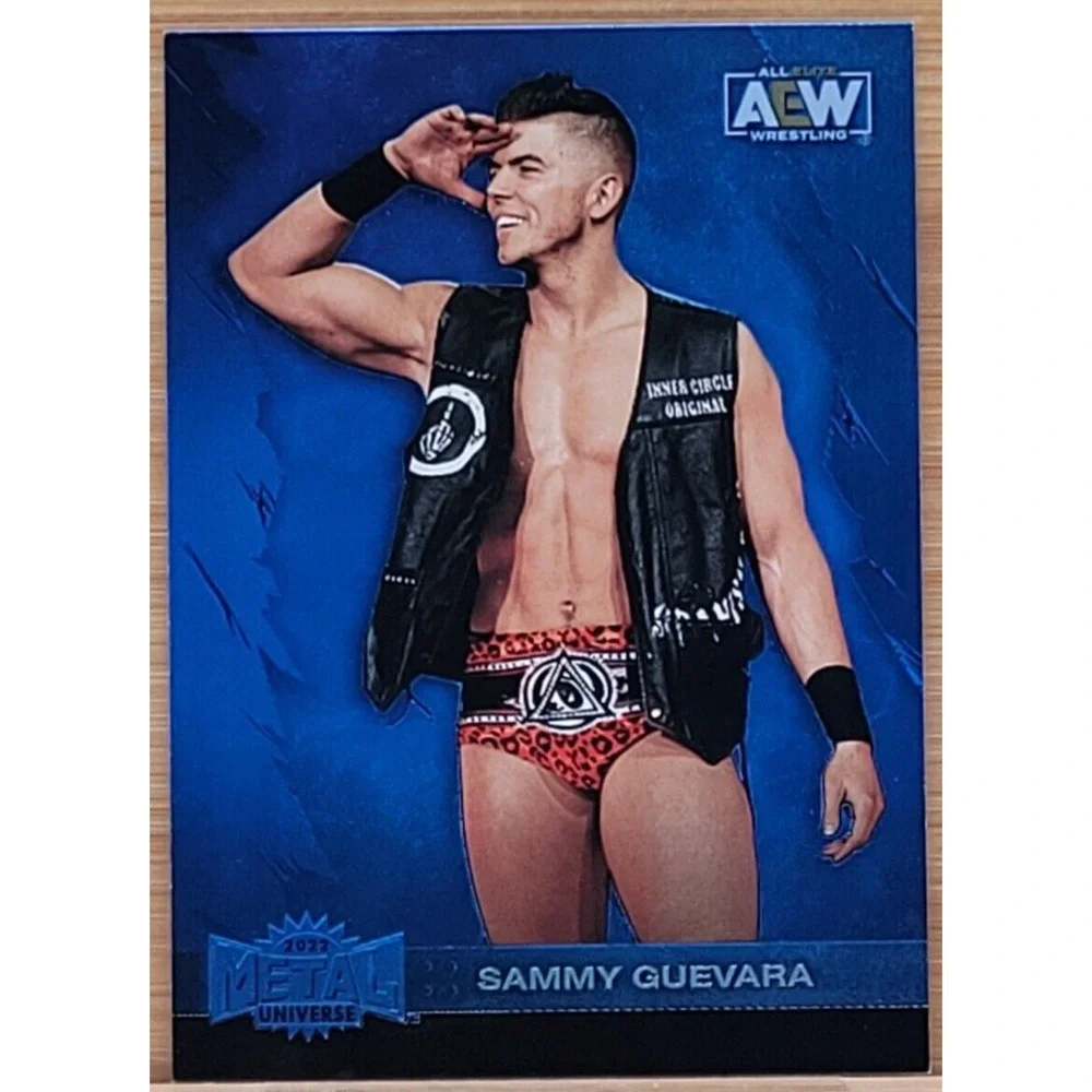 2022 UPPER DECK AEW METAL UNIVERSE SAMMY GUEVARA BLUE SPECTRUM